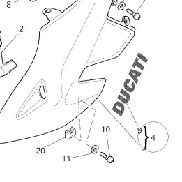 Fairing, left 48012511AW