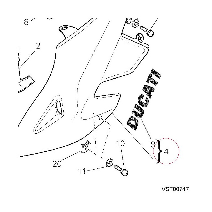 Fairing, left 48012511CA