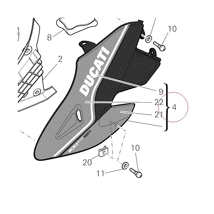 Fairing, left 48012511CB