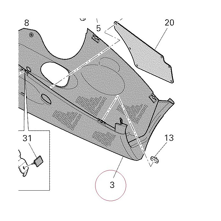 Lower fairing 48012571AA