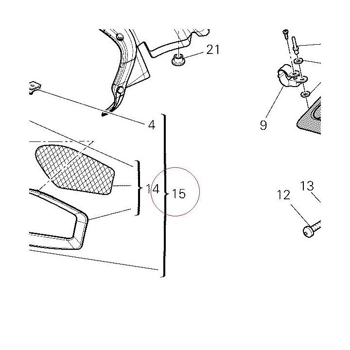 Fairing, right 48012591CK