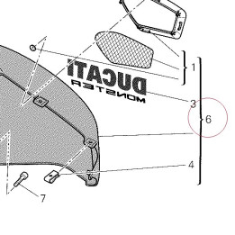 Fairing, left 48012591DW