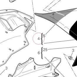 Upper half-fairing left 48012601AH