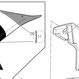 Right upper half-fairing 48012611AH