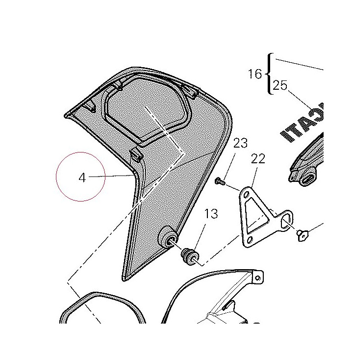 Cover, radiator, right 48012901AA