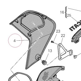 Cover, radiator, right 48012901AW