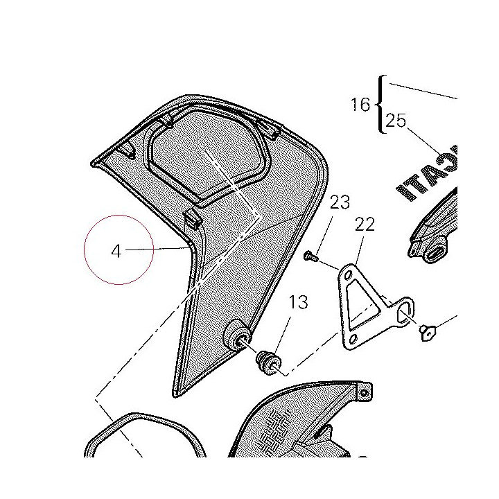 Cover, radiator, right 48012901AW