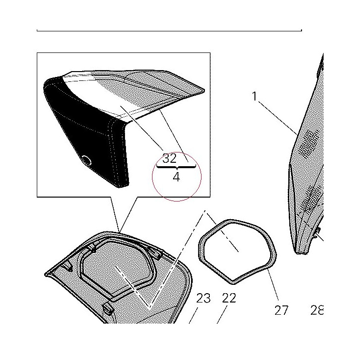 Air deflector front right 48012902AH
