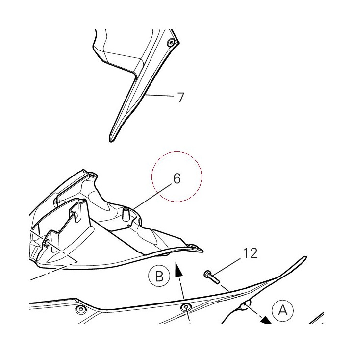 Half-fairing front bottom 48012931A