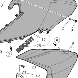 Half-fairing tank left 48012953AD