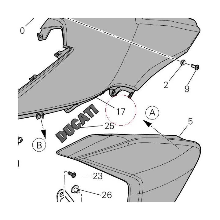 Half-fairing tank left 48012953AD