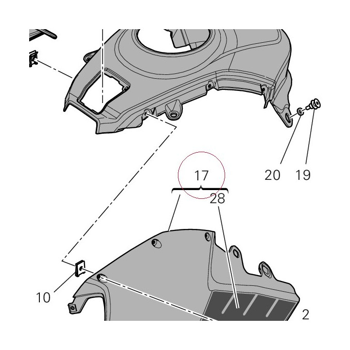 Half-fairing tank left 48012953AF