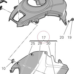 Half-fairing tank left 48012953AG