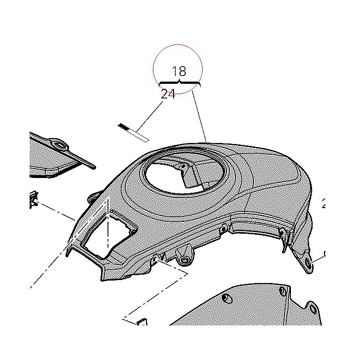 Fuel tank cover 48012961AW