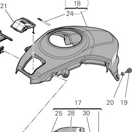 Half-fairing tank centre 48012963AG