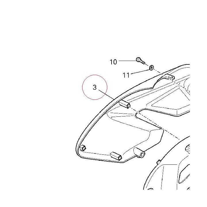 Fairing, right 48013001BW
