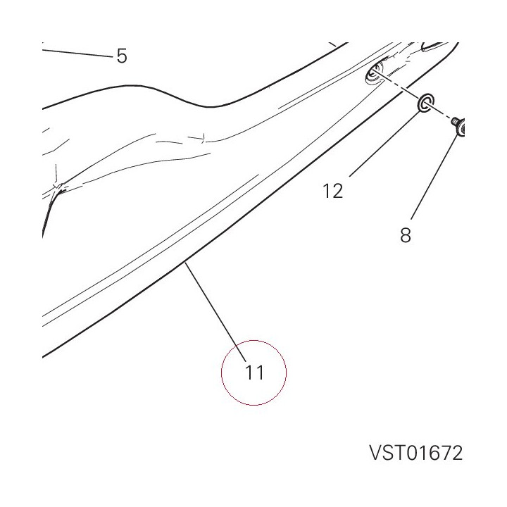Lower fairing, left 48013161AB