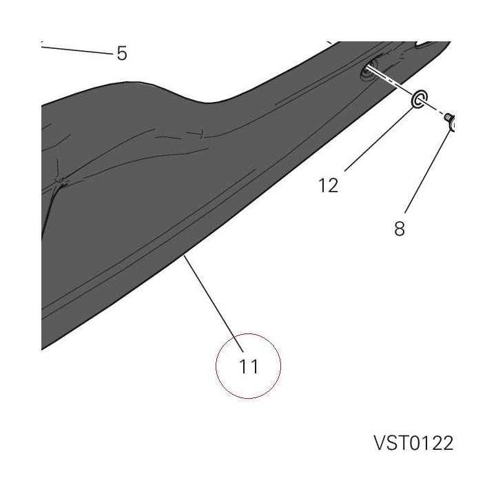 Lower fairing, left 48013161AE