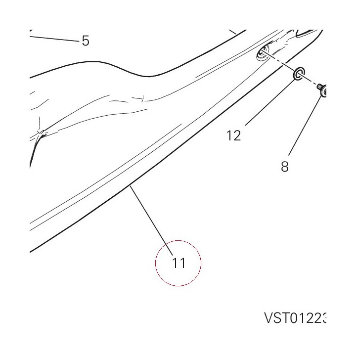Lower fairing, left 48013161AG