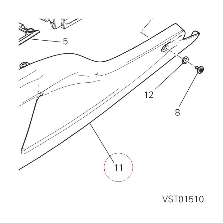 Lower fairing, left 48013161AK