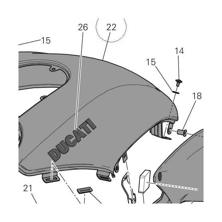 Fuel tank cover 48013191AK