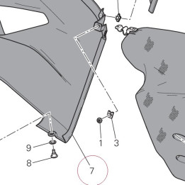 Left lower half-fairing 48013333AK