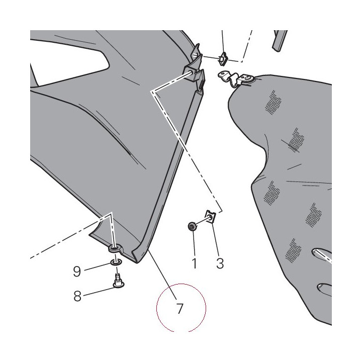 Left lower half-fairing 48013333AK
