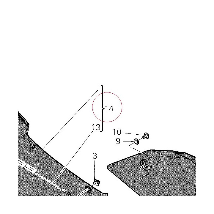 Right fairing red 48013461AA