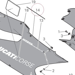 Right upper fairing red 48013711AA