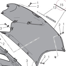Left upper fairing red 48013791AA