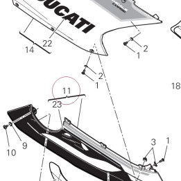 Right lower half-fairing 48013931AA
