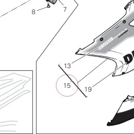 Left upper half-fairing 48013941AA