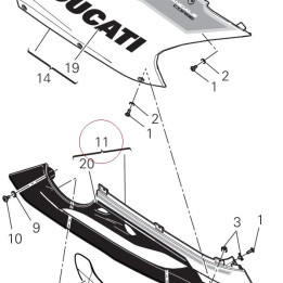 Right lower half-fairing 48013961AA