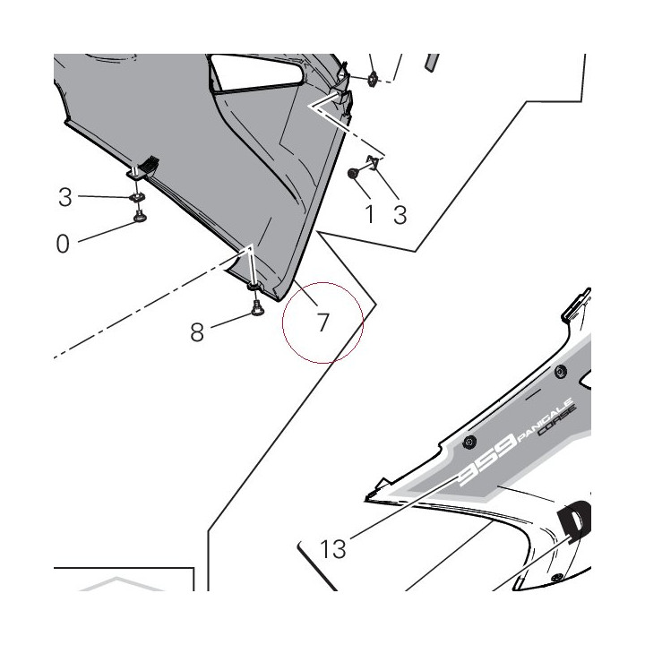 Left lower half-fairing 48013971AA