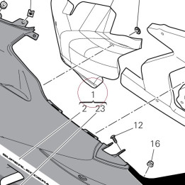 Right upper half-fairing 48014031BA