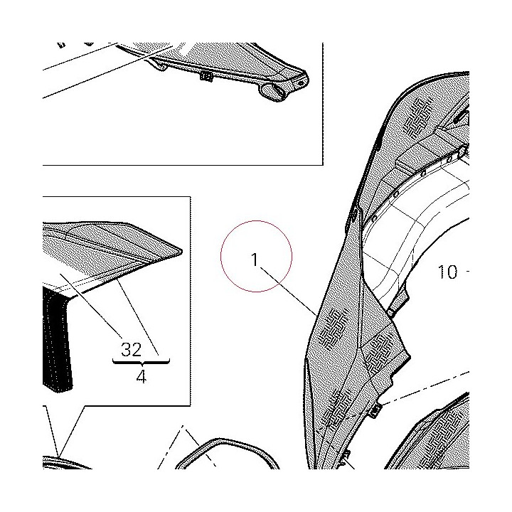 Fairing, right 48014912A