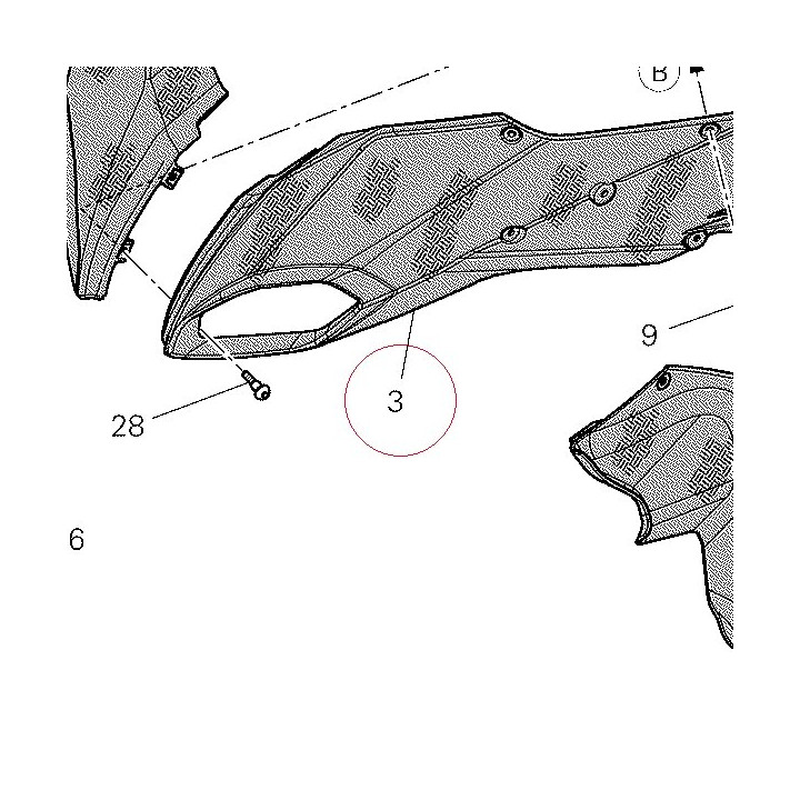 Fairing, left 48014921A