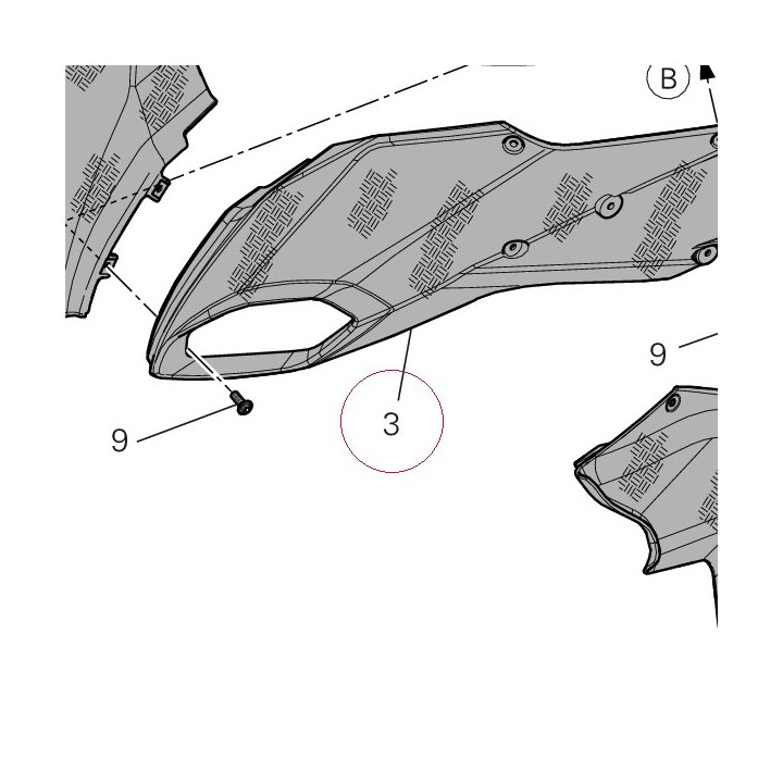 Fairing, left 48014921AB