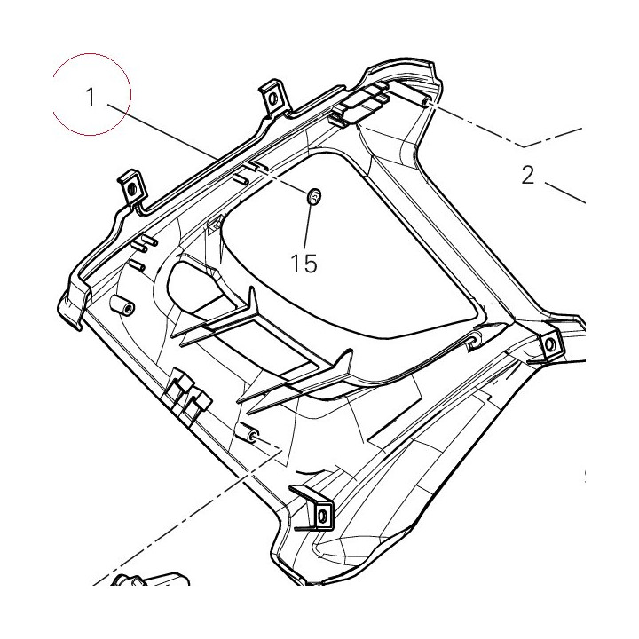 Right half-fairing 48014944A