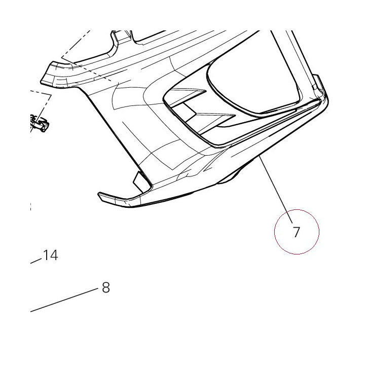 Left half- fairing 48014954A