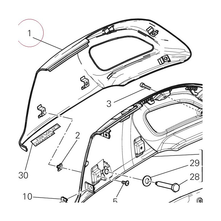Cover, radiator, right 48014963AB