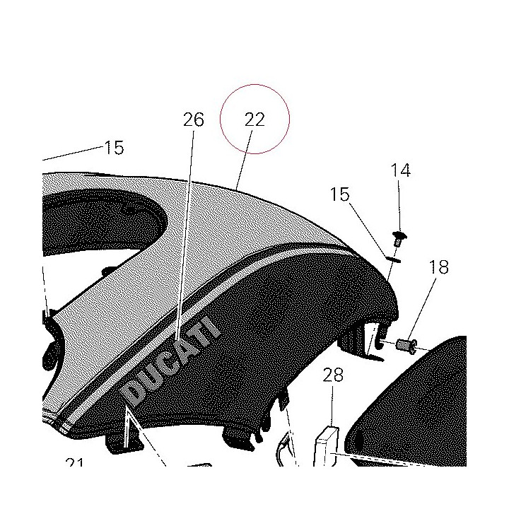 Fuel tank cover 48015221AA