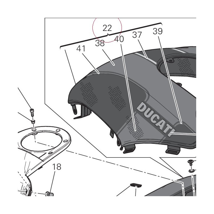 Fuel tank cover 48015221AX