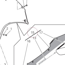 Left upper half-fairing 48015623AA