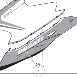 Left lower half-fairing 48015631AA