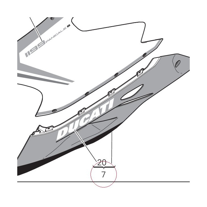 Left lower half-fairing 48015631AA