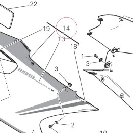 Right upper half-fairing 48015643AA
