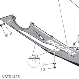 Right lower half-fairing 48015652AA