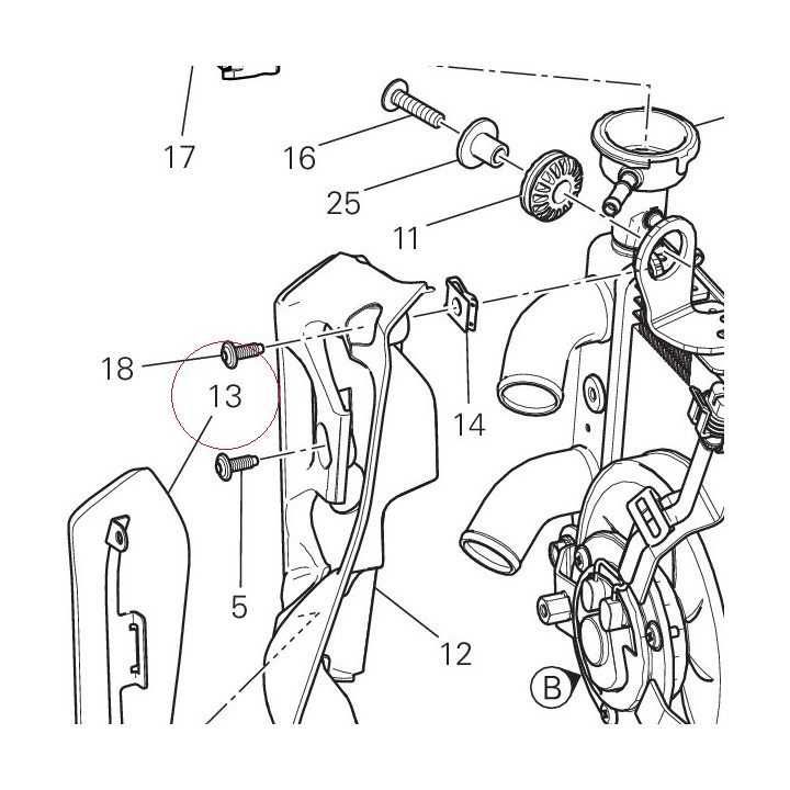 Left cover 48016201B