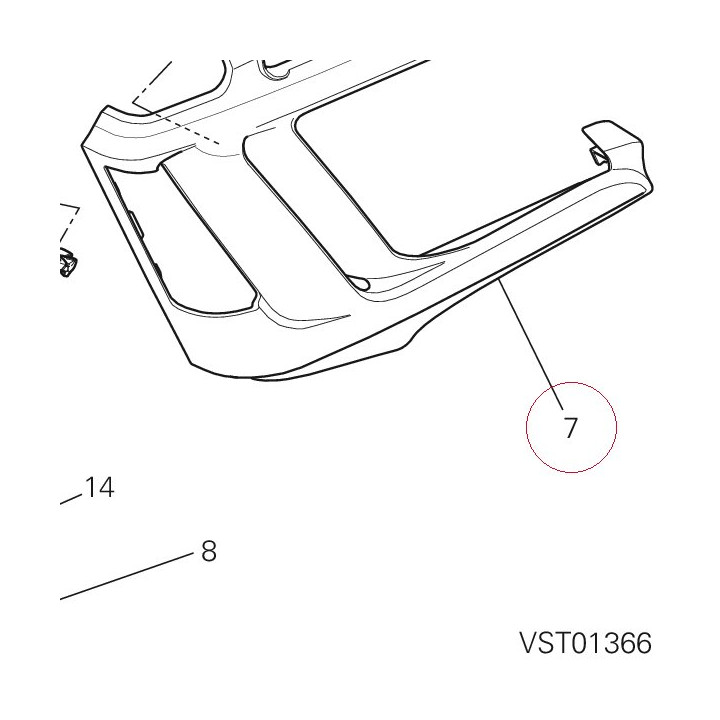 Cover radiator left 48016291B